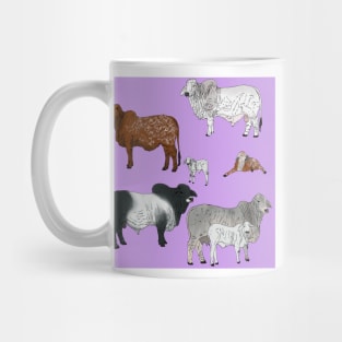 Brahman Cattle Purple Mug